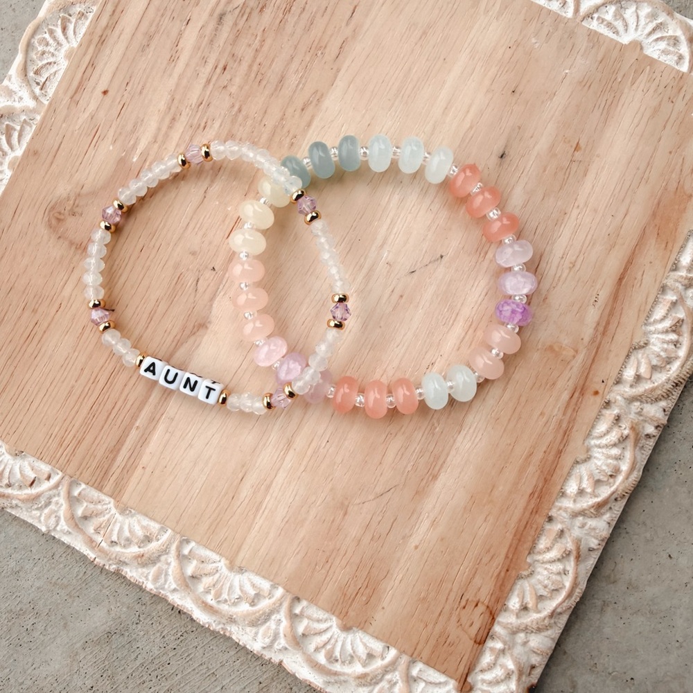Custom beaded bracelet stack